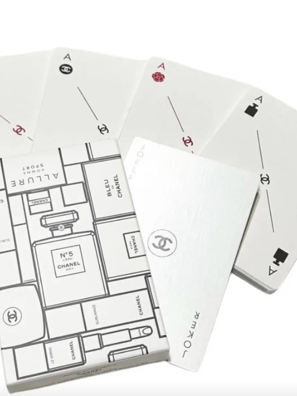 CHANEL White and Black Luxury Playing Card Deck
